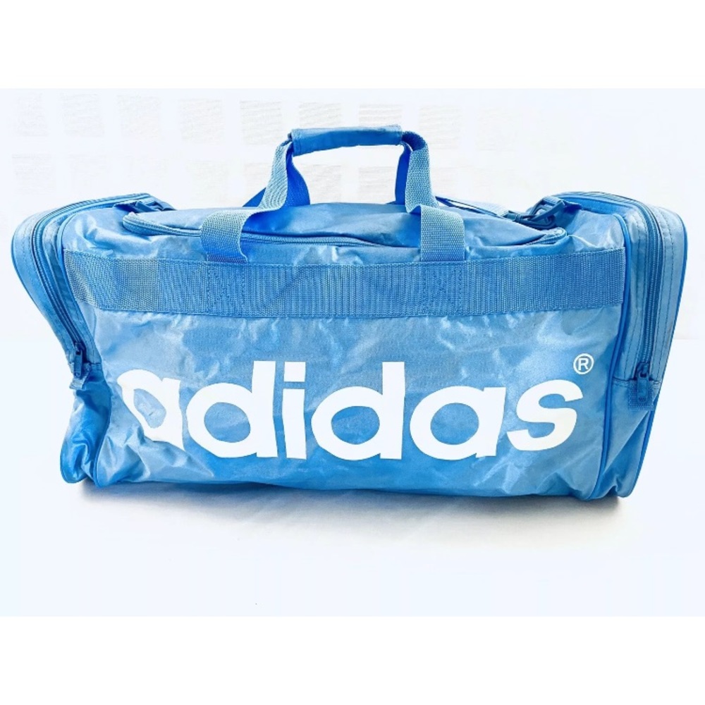 Adidas 24" Nylon Large Duffel Gym Bag Baby Blue